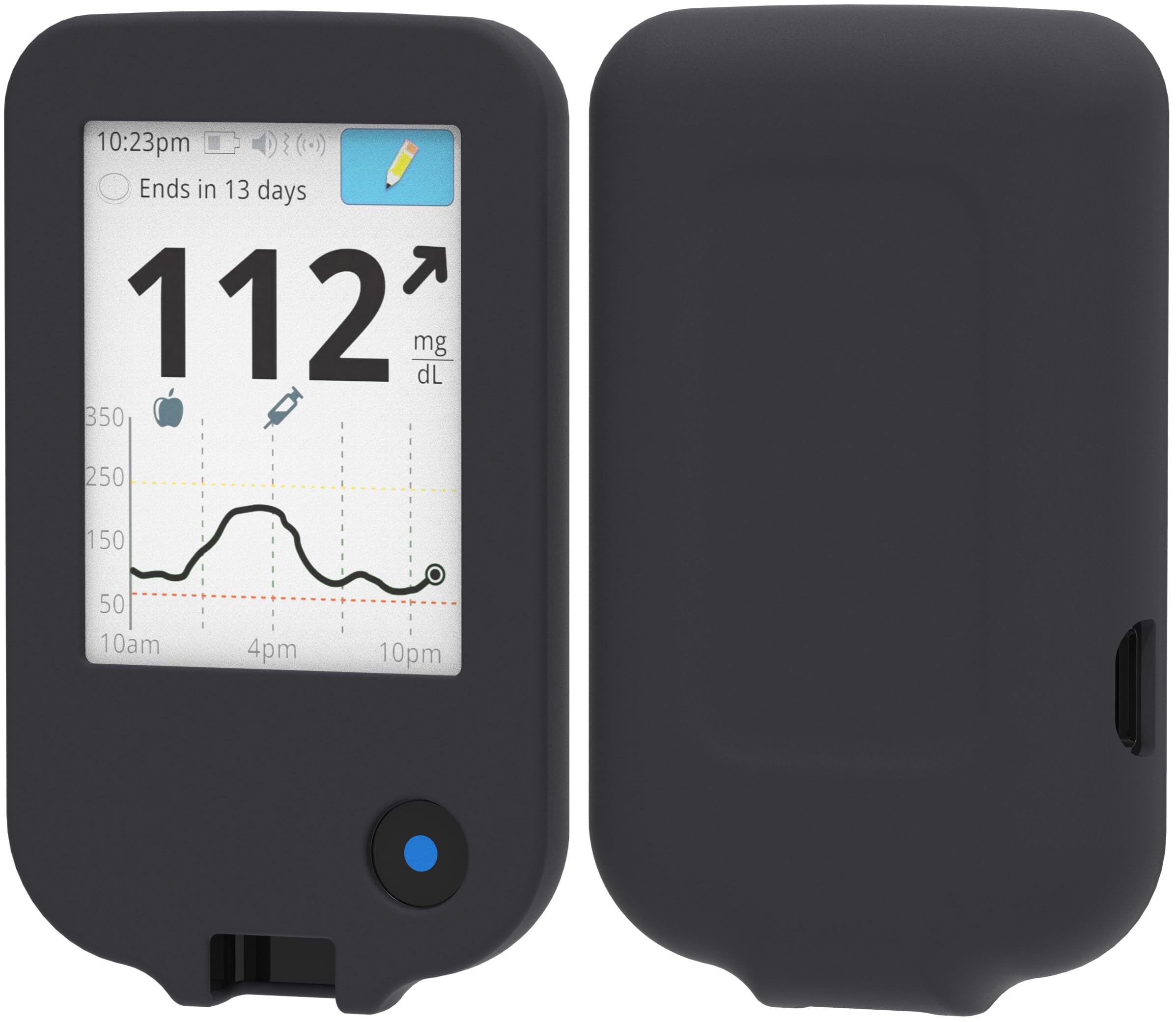 foto-kontor Case compatible with Abbott Freestyle Libre 3 Silicone Cover black, Silicone Black