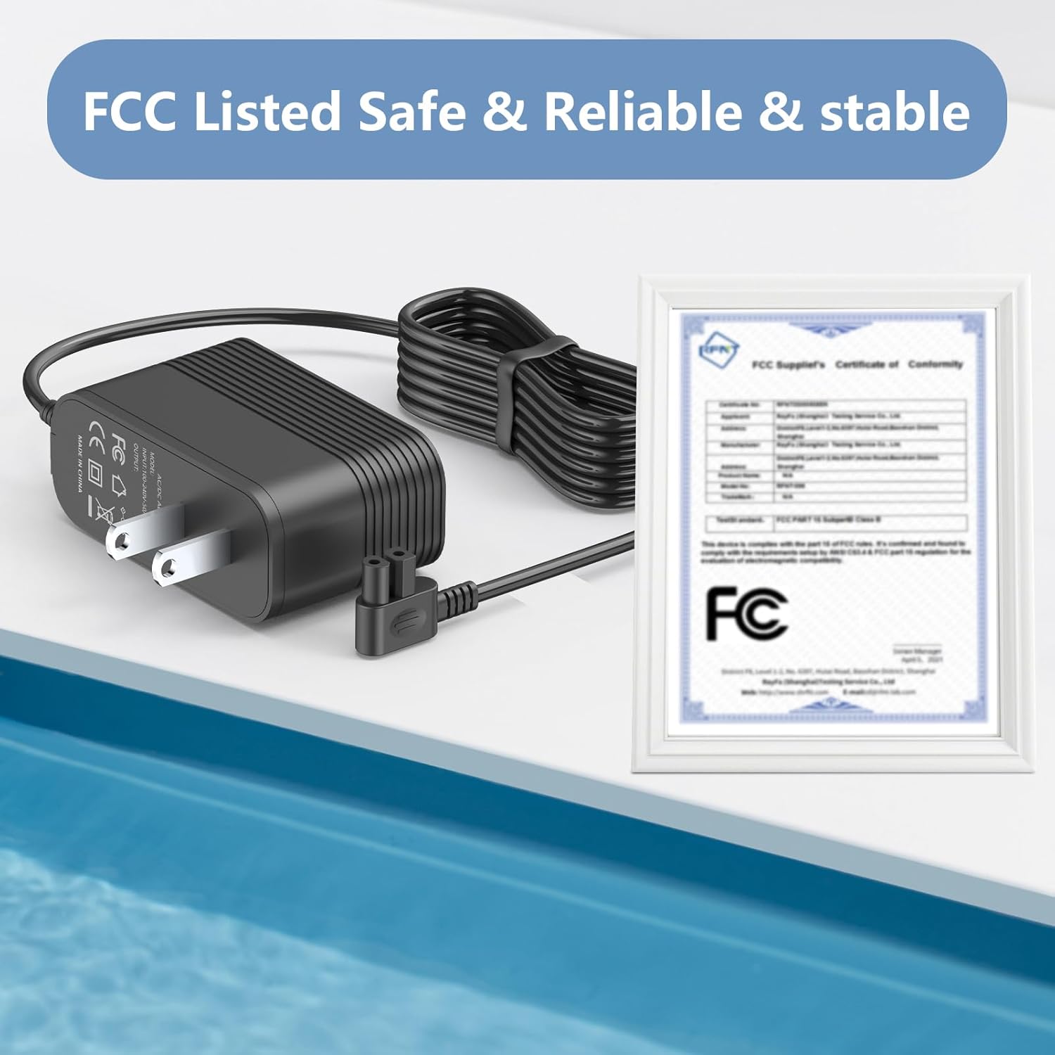 12.6V Charger for Winny Pool Cleaner Compatible with Winny 200 SE HJ1102 Cordless Robotic Pool Vacuum Power Adapter