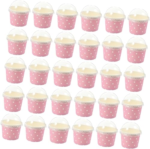 SOLUSTRE 250 tazas de helado, tazas de pudín, tazas de papel para golosinas, tazones de sopa de papel, recipientes desechables para pasteles con