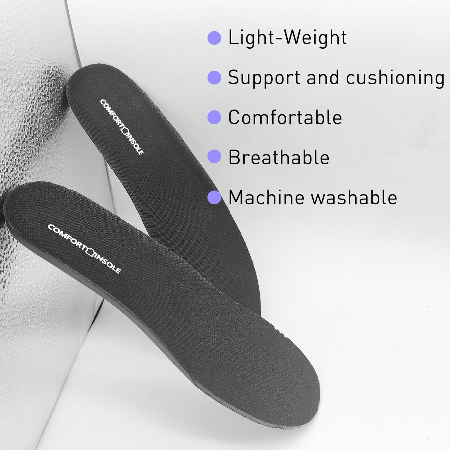 Insoles for On Cloud Sneakers, Replacement EVA Inner Footwear Inserts for Men's Comfortable Light-Weight and Cushion Shock Absorbing(US Men12-EU46.5)