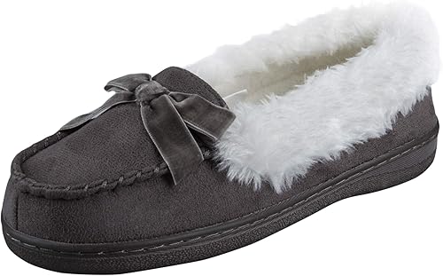 Jessica Simpson Mocasín de microgamuza para interiores y exteriores para niña