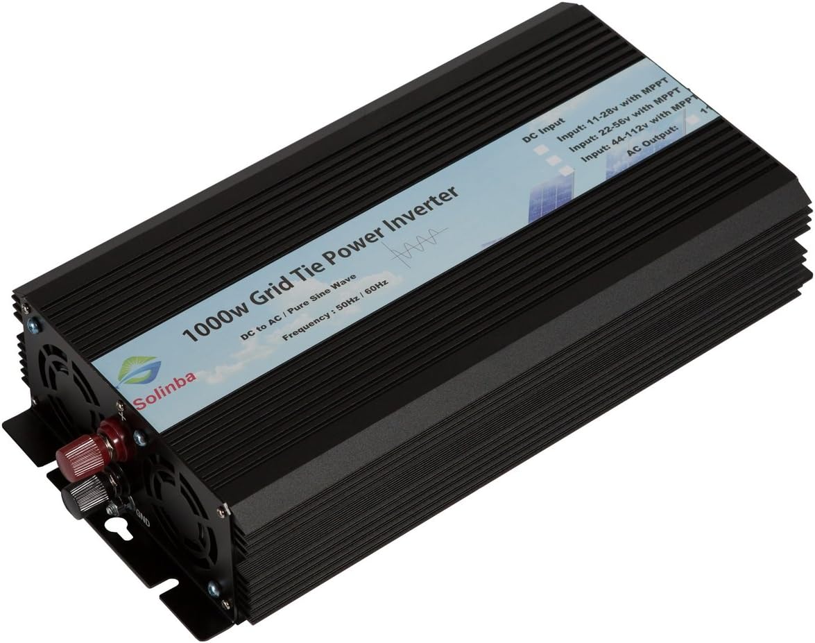 Solinba 1000w Pure Sine Wave Grid Tie Power Inverter DC2256v to AC90130v for 24v
