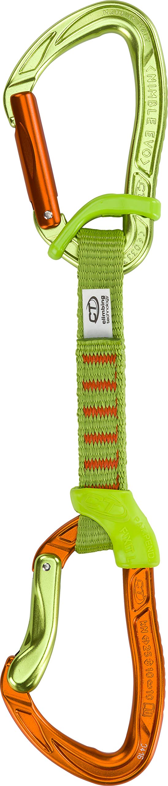 Climbing Technology 2E688FDA0BCTXXP Nimble Fixbar Set NY Rinvio, Confezione da 6 Pezzi, Verde/Arancione
