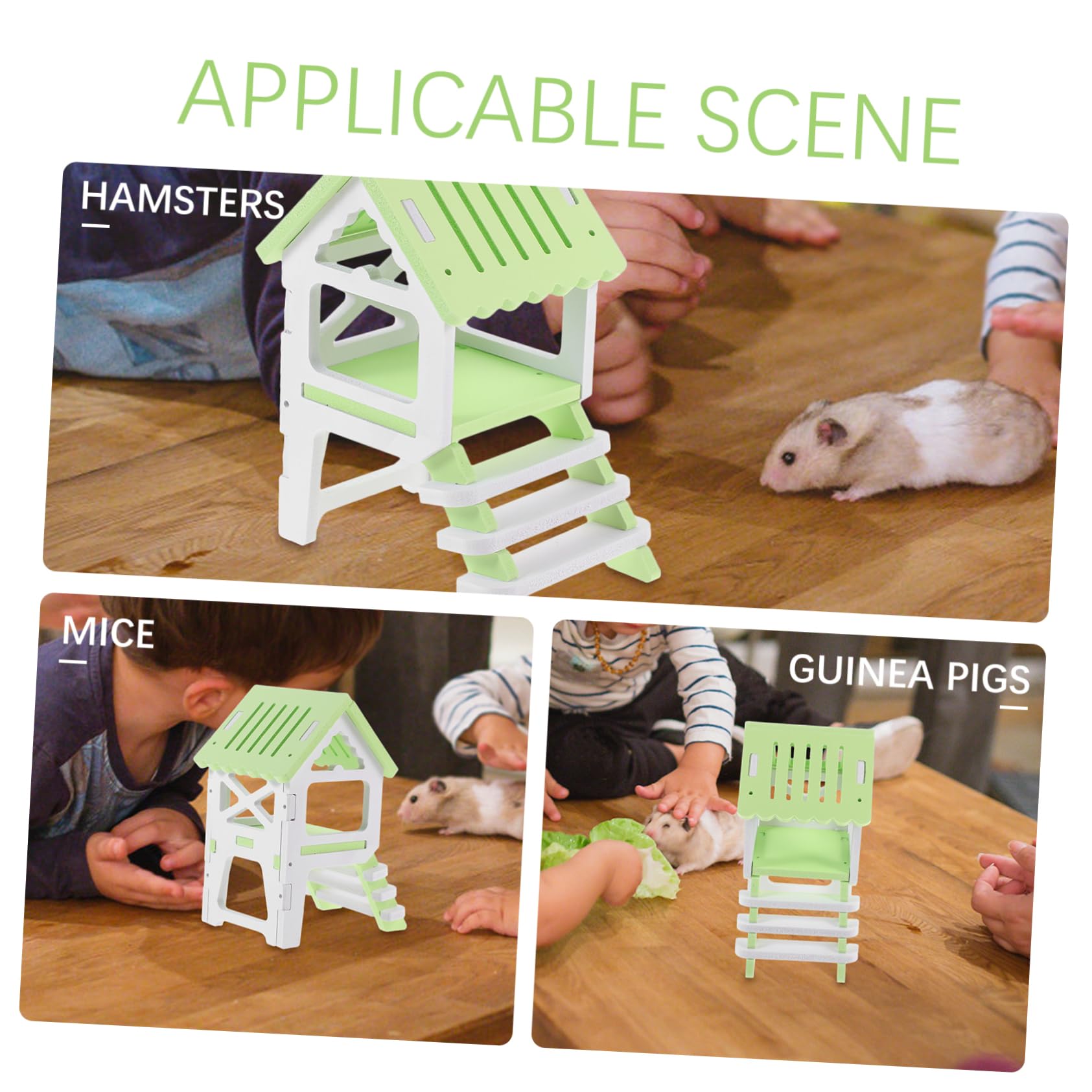 Amazon | ハムスターハウス 小動物ハウス PVC ライトグリーン 家用