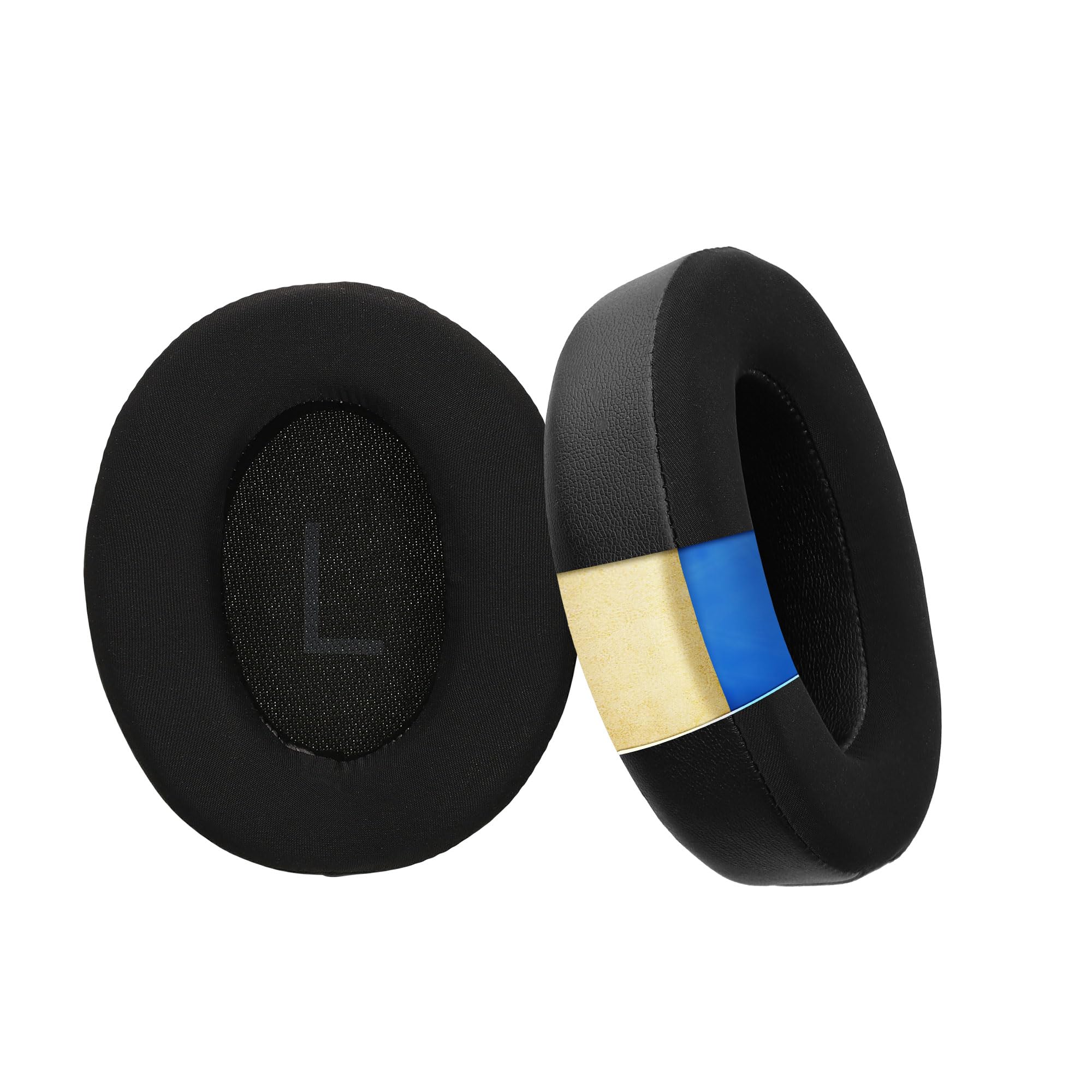 kwmobile Replacement Ear Pads Compatible with Anker Soundcore Life Q45 (Set of 2) - Cooling Gel Earpads - Black