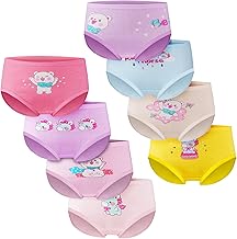 HOTUT Mutandine da Bambina in Cotone, 8 Pezzi Mutandine in Cotone per Bambina, Modello Boxer, Stile Hipster, Slip Ragazza, per Bambine Piccole 2 a 7 Anni