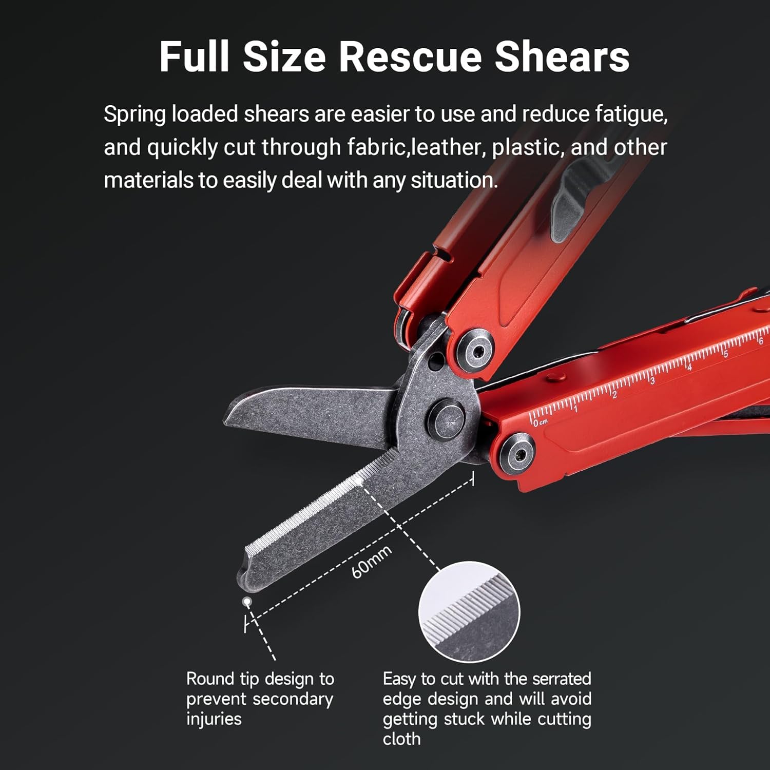 NEXTORCH - PIONEER MT20RE "Rescue Version" Multi-Tool 14in1 Werkzeugen & Schneider für Kunststoff-Handfesseln