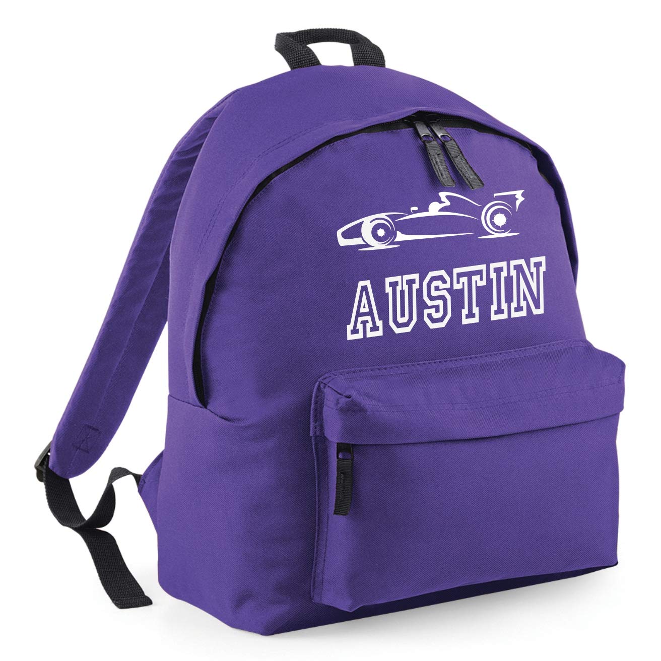 Nametape Express Personalized Backpack Printed with Name Great for School, Club or days out (Purple)