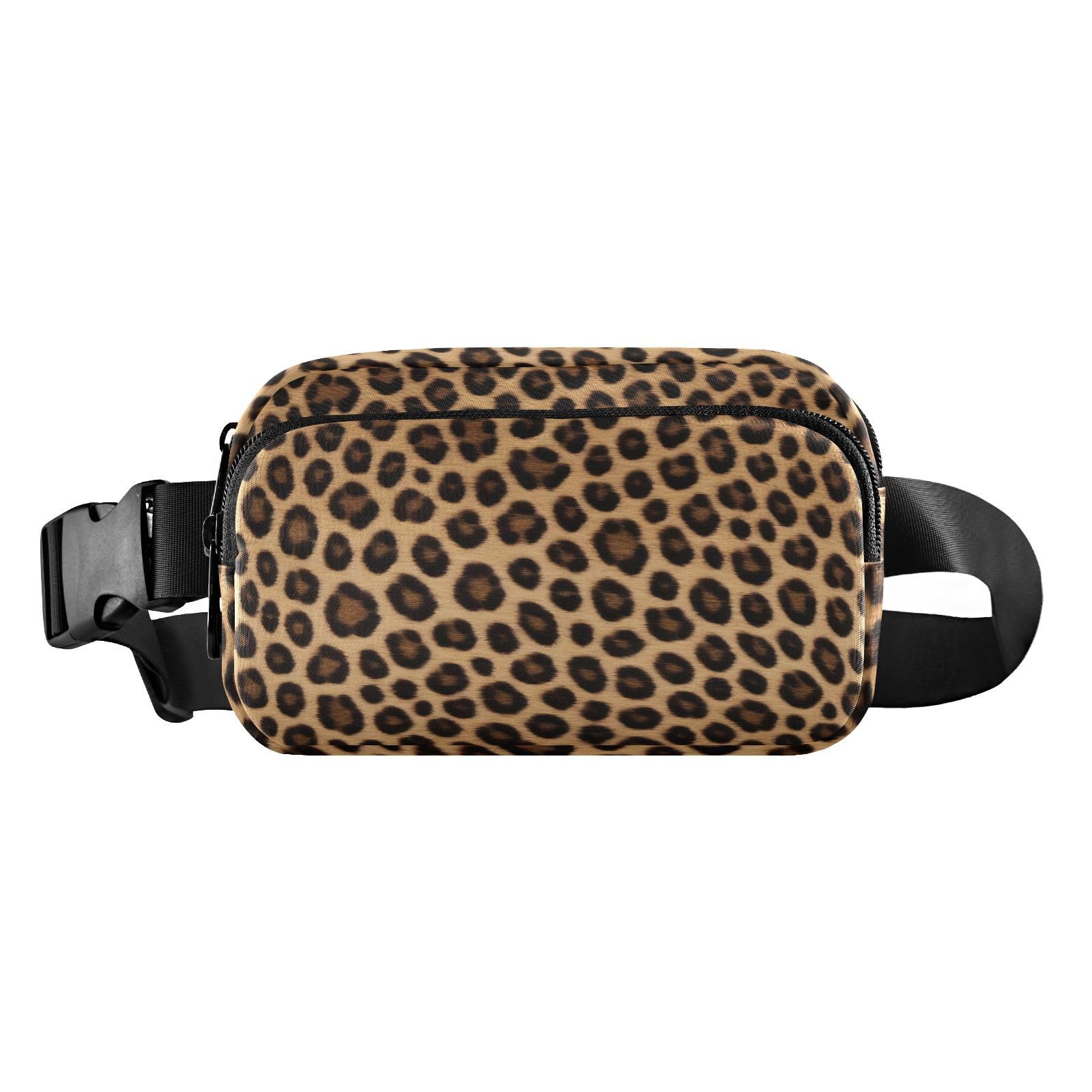 XYMZR Fanny Pack Leopard Hip Bag Belt Bag for Women Man Fashion Waist Pack Water-repellent Crossbody Bag for Halloween Costumes Running Hiking Jogging