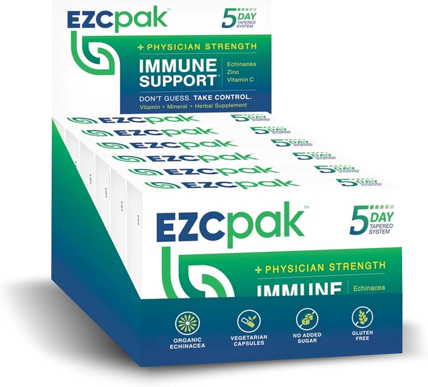 EZC Pak 5Day Immune System Booster with Echinacea, Vitamin