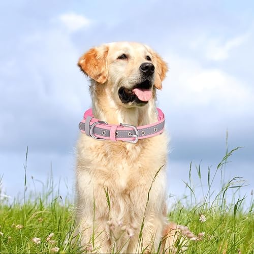 Miniatura 2 de HIIXHC Collares reflectantes para perros con tira reflectante, material de buceo suave y ajustable, collares para mascotas para perros pequeños,