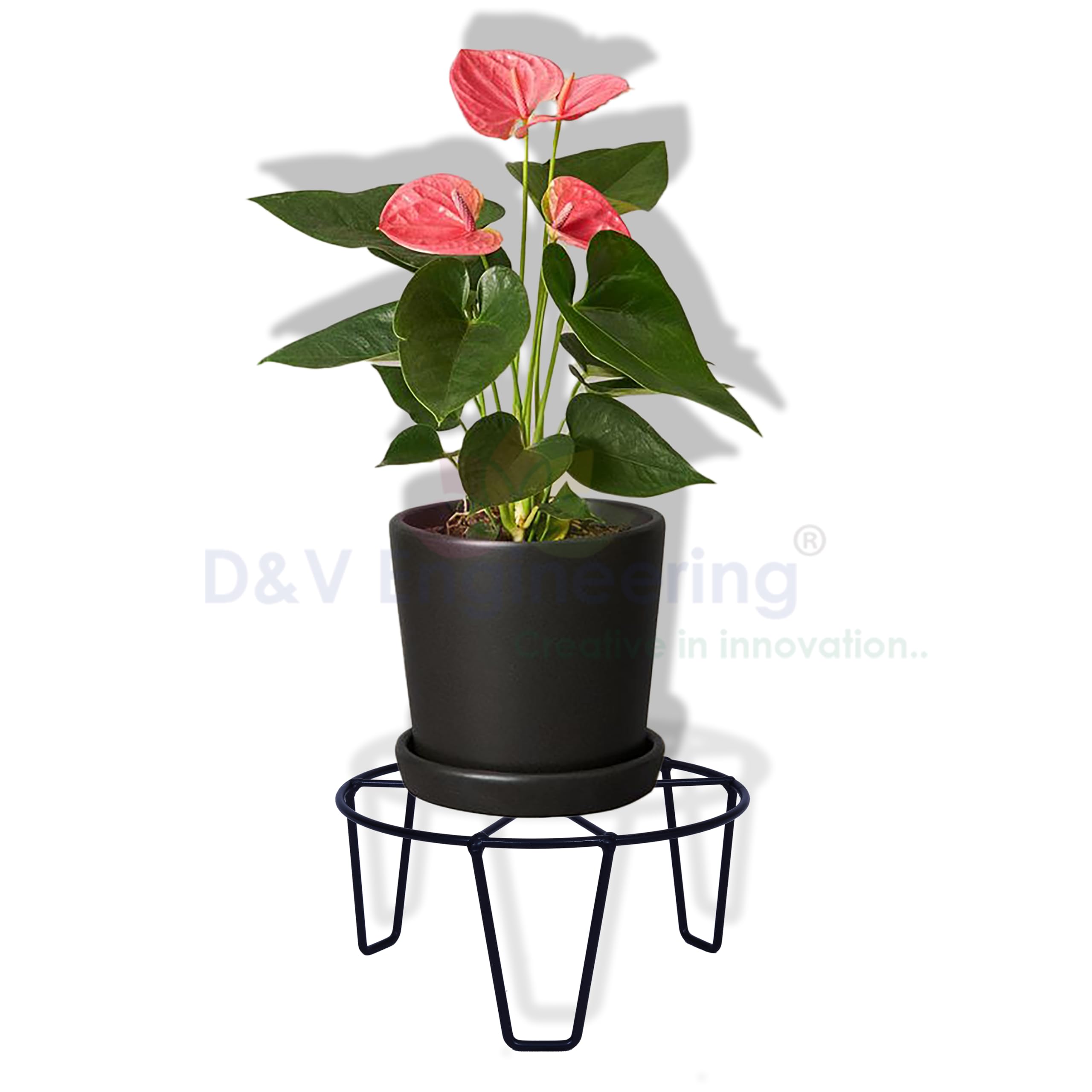 Metal Plant Stands - 4 Pack, Heavy Duty Flower Pot Holders -4 Metal Plant Stands - 4 Pack, Heavy Duty Flower Pot Holders -4