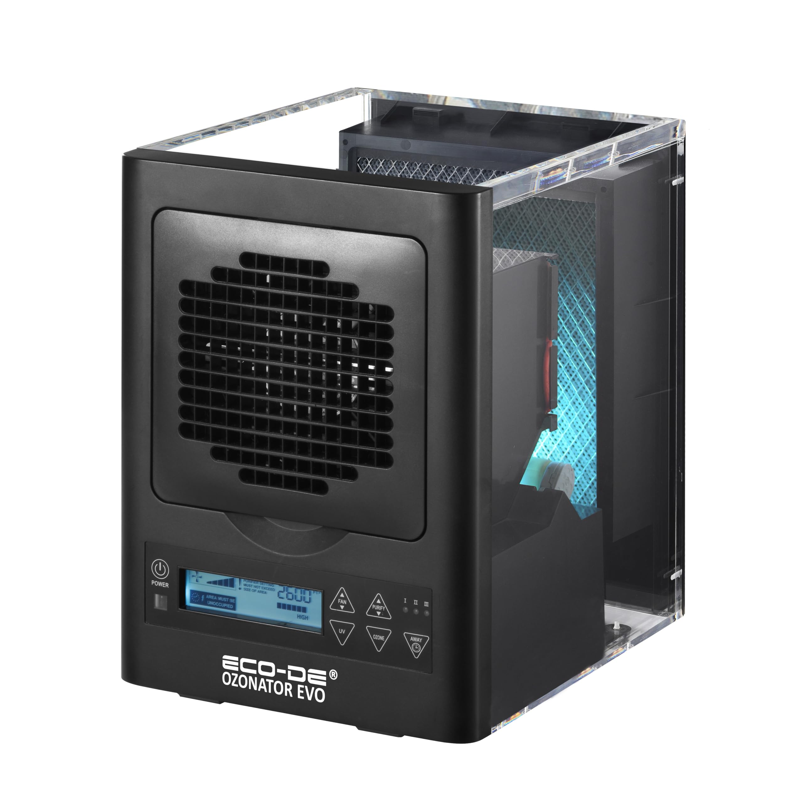 ECODE® Purificatore d'aria con ionizzatore e sistema di 7 filtri HEPA che elimina odori, fumo e allergeni, ideale per uffici e cliniche
