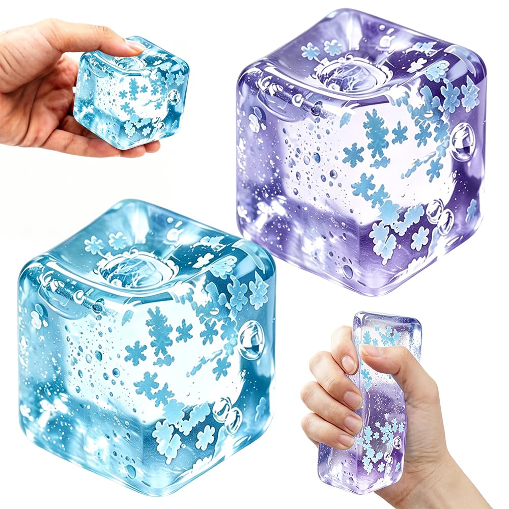 Snowflake Soft Cube Squeeze Toy, 2 Pcs Slow Rebound-5CM — image 1