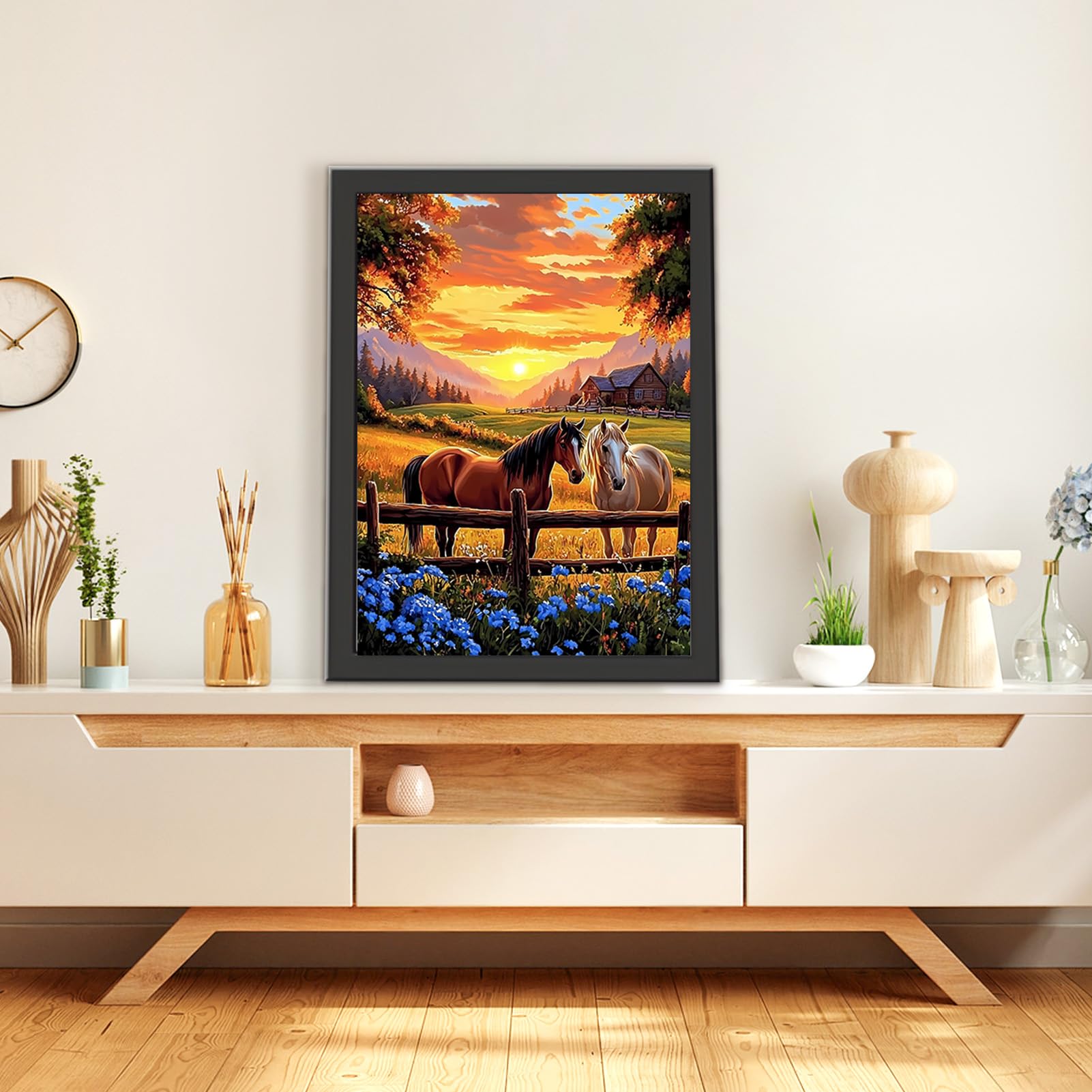 TOSTOG Diamond Art Kits - Sunset Horses -3 TOSTOG Diamond Art Kits - Sunset Horses -3