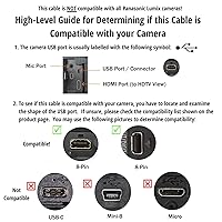 Vista 2 de ienza Replacement USB PC Mac Photo Picture Transfer and Charge Cable Cord DMW-USBC1 for Panasonic Lumix Camera DMC-G7 ZS40 ZS50 TS30 SZ3 TZ8 TZ11