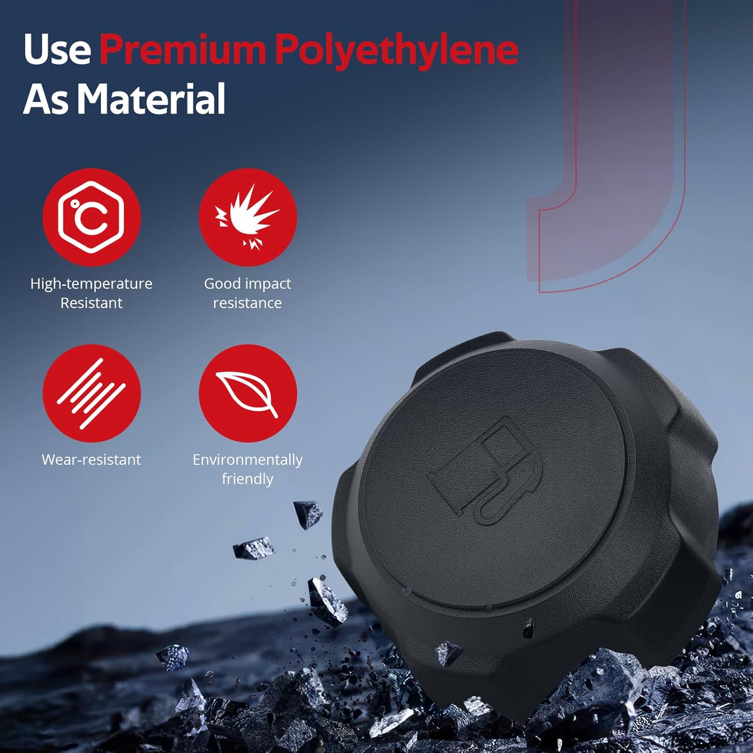 JAVIK Gas Cap Fuel Tank Cap For Kawasaki Brute Force 750 4x4i KVF750 Prairie 650 4x4 KVF650 Prairie 700 4x4 KVF700 KFX700 KSV700 Tery-x4 750 4x4 KRT750 2002-2014 O.E.M# 51049-1128