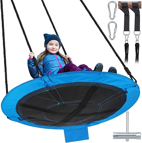 Columpio de árbol de platillo para exteriores de 400 libras para niños y adultos, columpios voladores antiflacidez para juego de columpios,