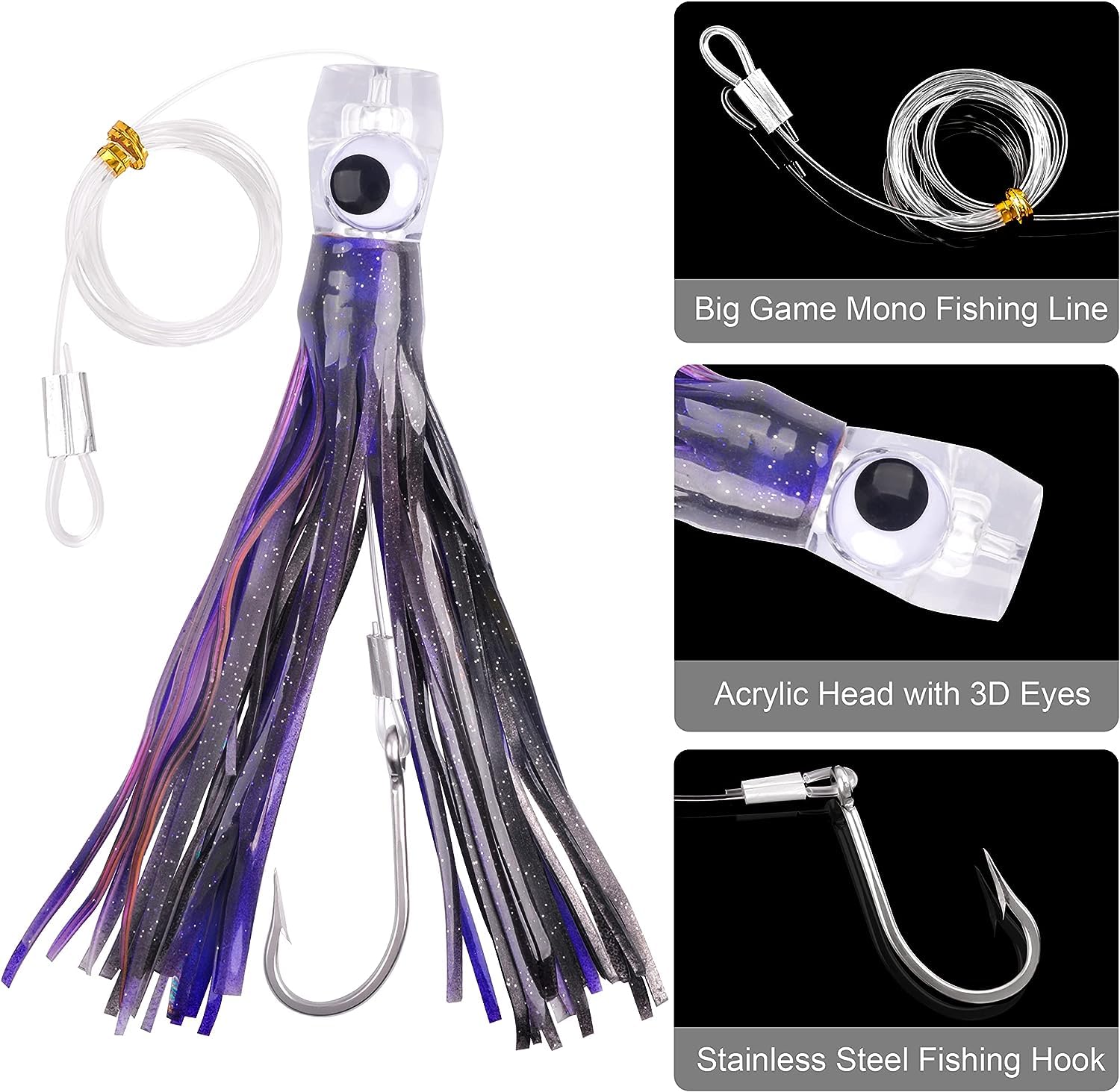 Esche da Traina Esche da Pesca in Acqua Salata Esche da Traina Big Game per Mahi Marlin Tonno Delfino Wahoo Squalo