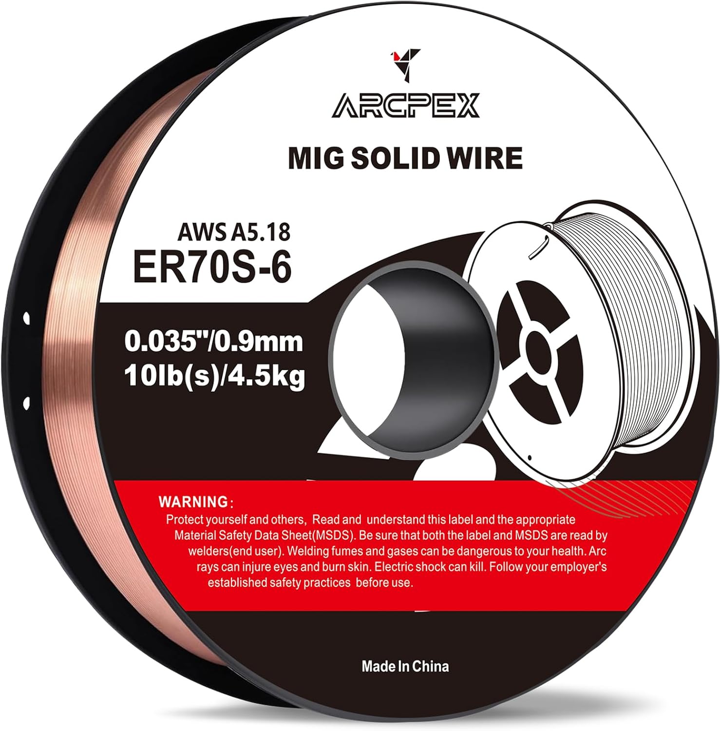 Welding Wire, ER70S-6 .030 MIG Welding Wire 10-Pound Spool Gas Solid Carbon Steel for MIG Welder DIY Home Repair by Hobbyists and Professionals(1 Pack)