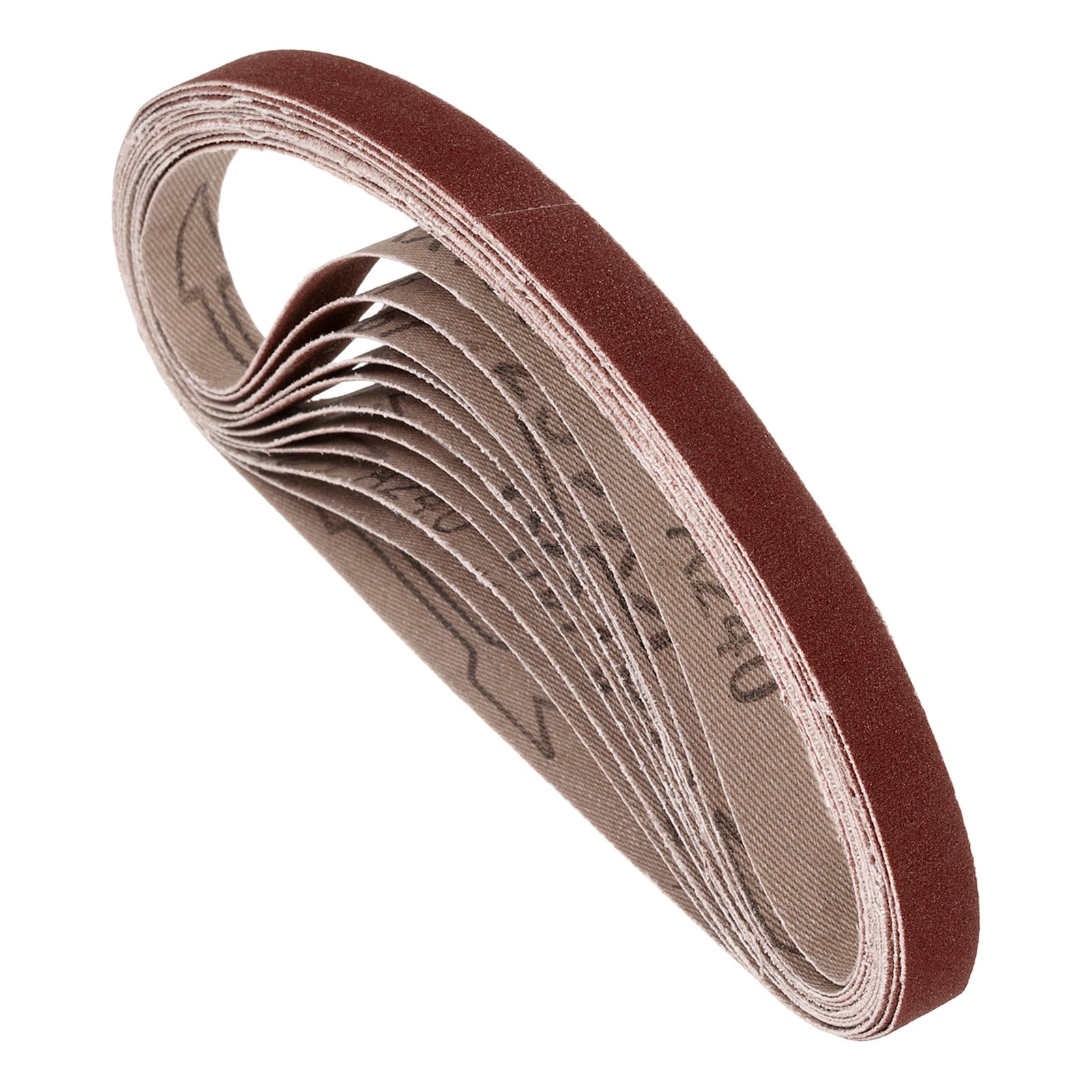 Kozelo 24 Pcs Sanding Belts 10mm x 330mm 240 Grit Aluminum Oxide Abrasive Sandpaper for Belt Sander Metal Grinding Wood Working Weld Rust Removal
