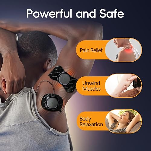 Miniatura 5 de Comfytemp Unidad TENS inalámbrica de 30 modos, estimulador muscular para alivio del dolor, apto para FSA HSA, 2 paquetes de máquina TENS recargable