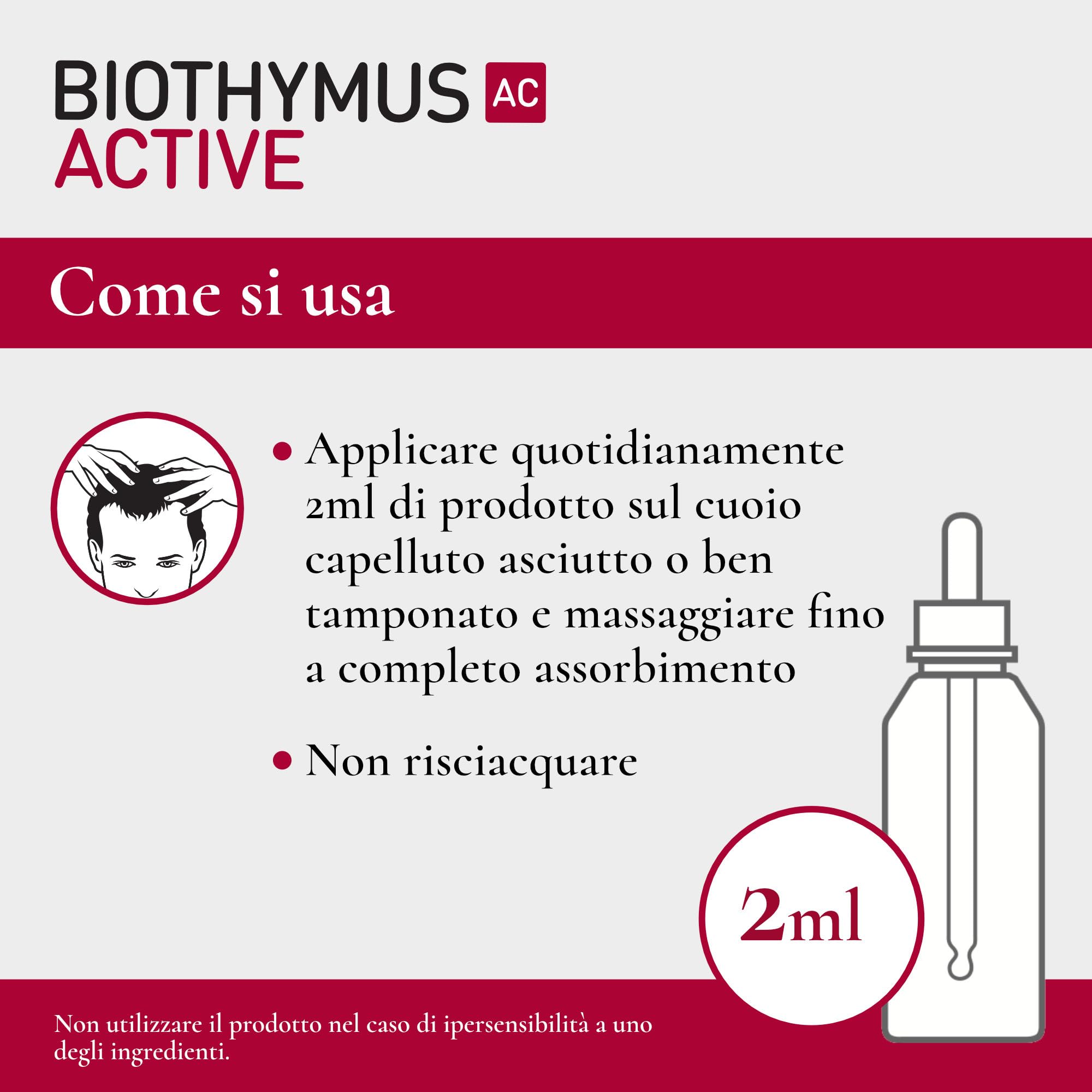 Biothymus Active Uomo, Lozione Anticaduta Capelli Uomo, Trattamento Attivo, per Capelli Fragili, Confezione da 100 ml