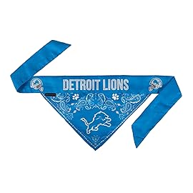 Littlearth NFL Detroit Lions Reversible Pet Bandana, Team Color, X-Small