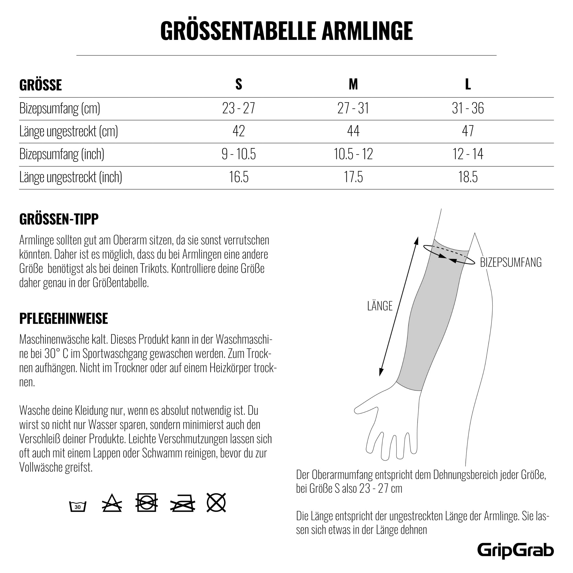 GripGrab AquaRepel 2 Wasserabweisende Radsport Armlinge Softshell Winter | Dreilagige wasserdichte Membran, 4-Wege-Stretch, Fleece-Innenseite, Silikon-Gripper – Frühjahr & Herbst Armwärmer