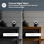 Luna 2K Indoor Cameras for Home Security, 2.4GHz & 5GHz WiFi, 360-Degree Pan-Tilt, Built-in Spotlight, Human Auto Tracking, Siren, Pet/Dog/Baby Camera with Phone app, White (2026 Upgrade Version)
