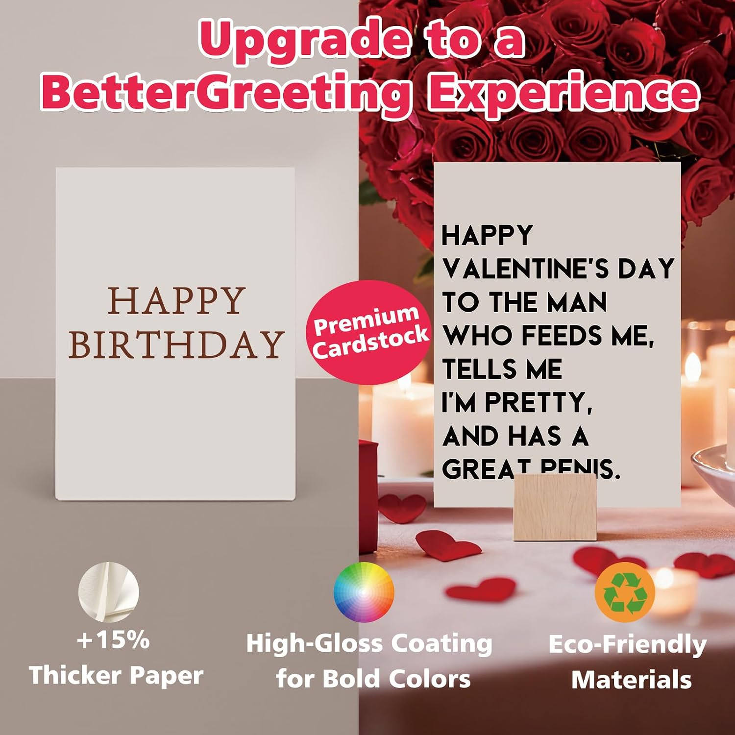 Funny Valentines Day Card for Husband or Boyfriend – Romantic Naughty Valentine Day Gift for Him Men image 5