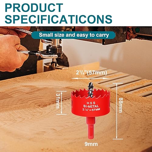 Miniatura 9 de Sierra de agujero de 6-18 pulgadas  6.102 in para madera, tablero de plástico, techo, paneles de yeso y hoja de metal, cortador de agujeros