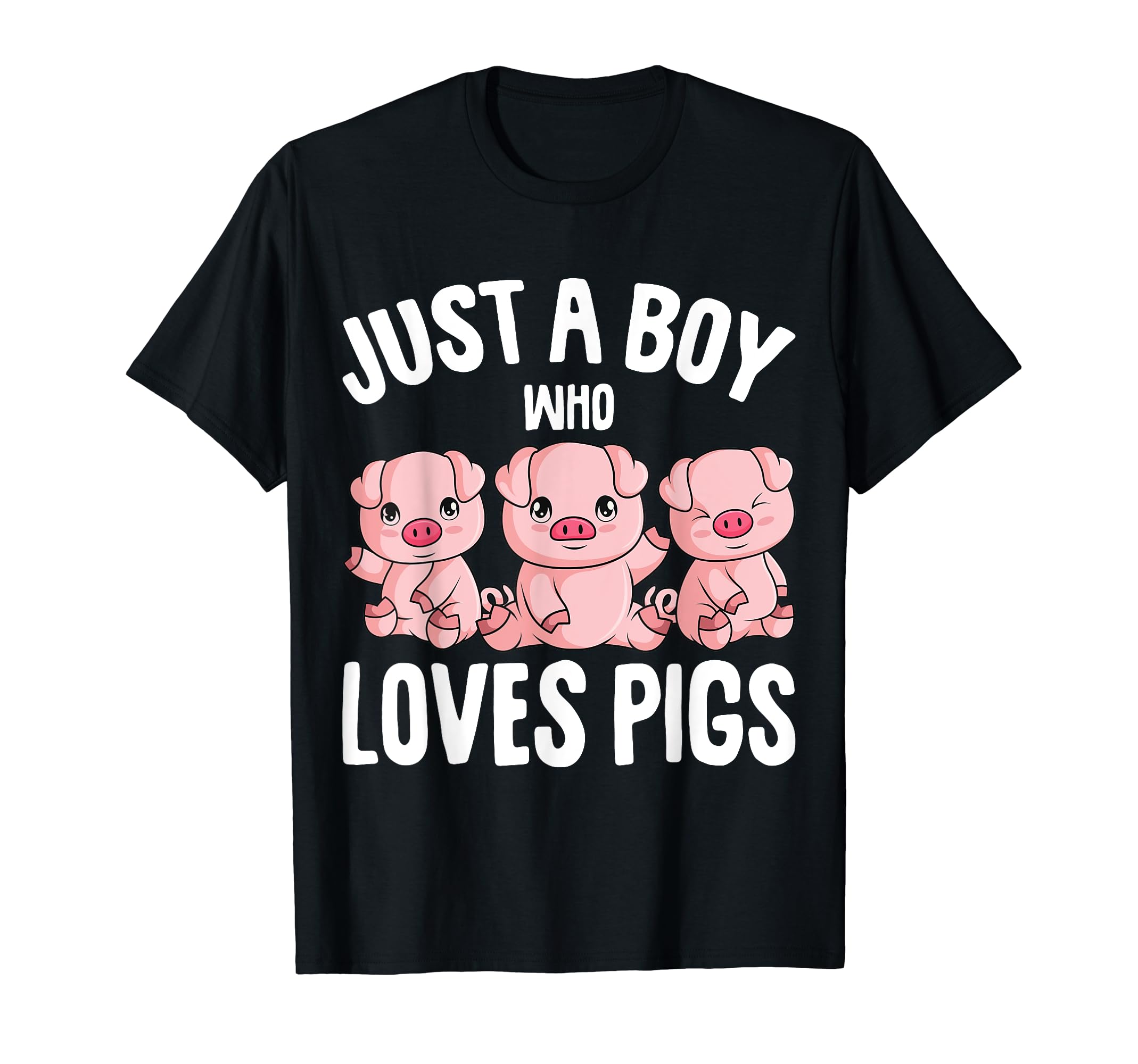 Funny Pig Lover & Owner Gift IdeasJust A Boy Who Loves Pigs Kids Boys T-Shirt