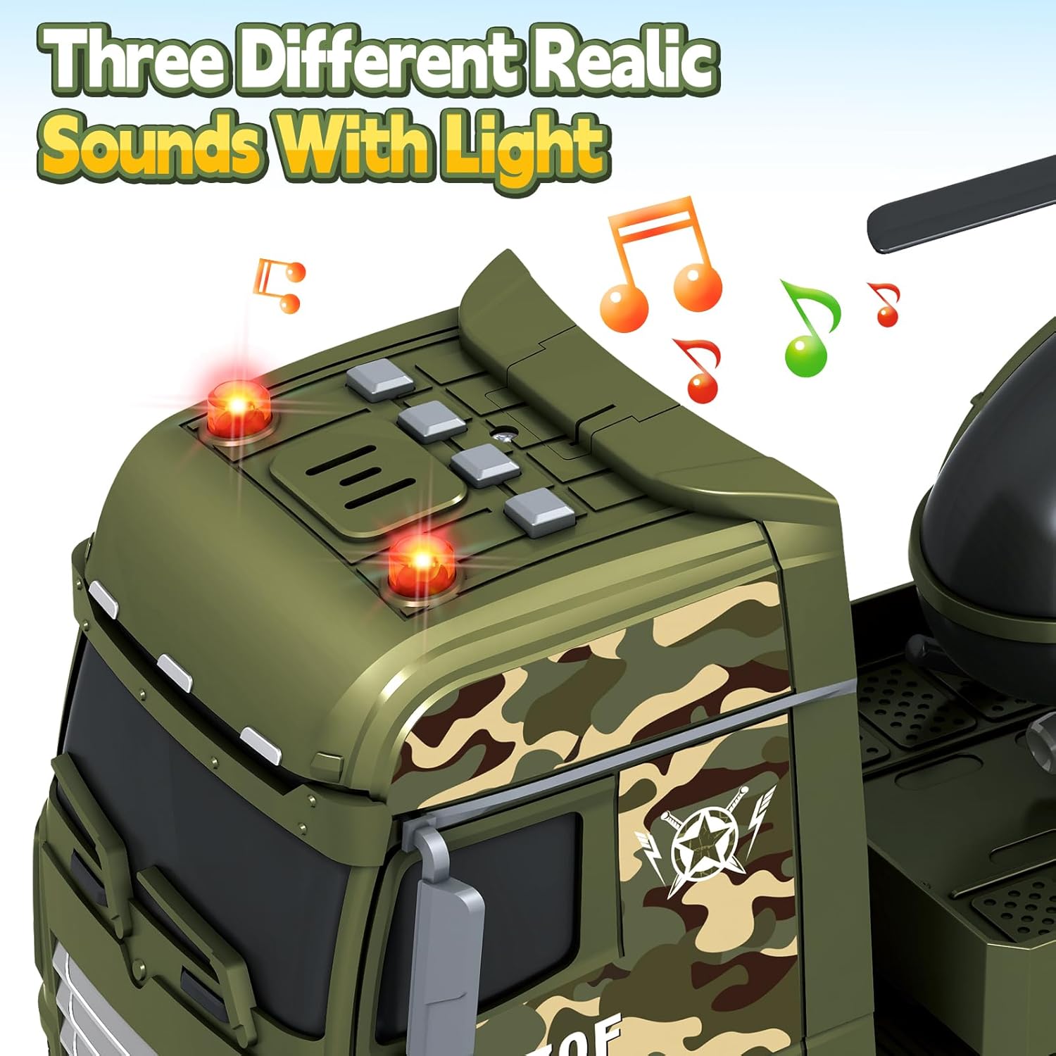 SpringFlower Toddler Boy Toys, 3 in 1 Large Army Truck Toy with Helicoper and Tank, Military Transport Truck Toy, Christmas Birthday Gifts for Kids 3 4 5 6 Years Old