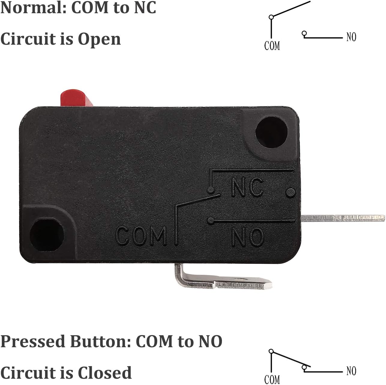 Buy Microwave Oven Door Switch Replacement Part, 16A 125VAC, 2X KW3AT