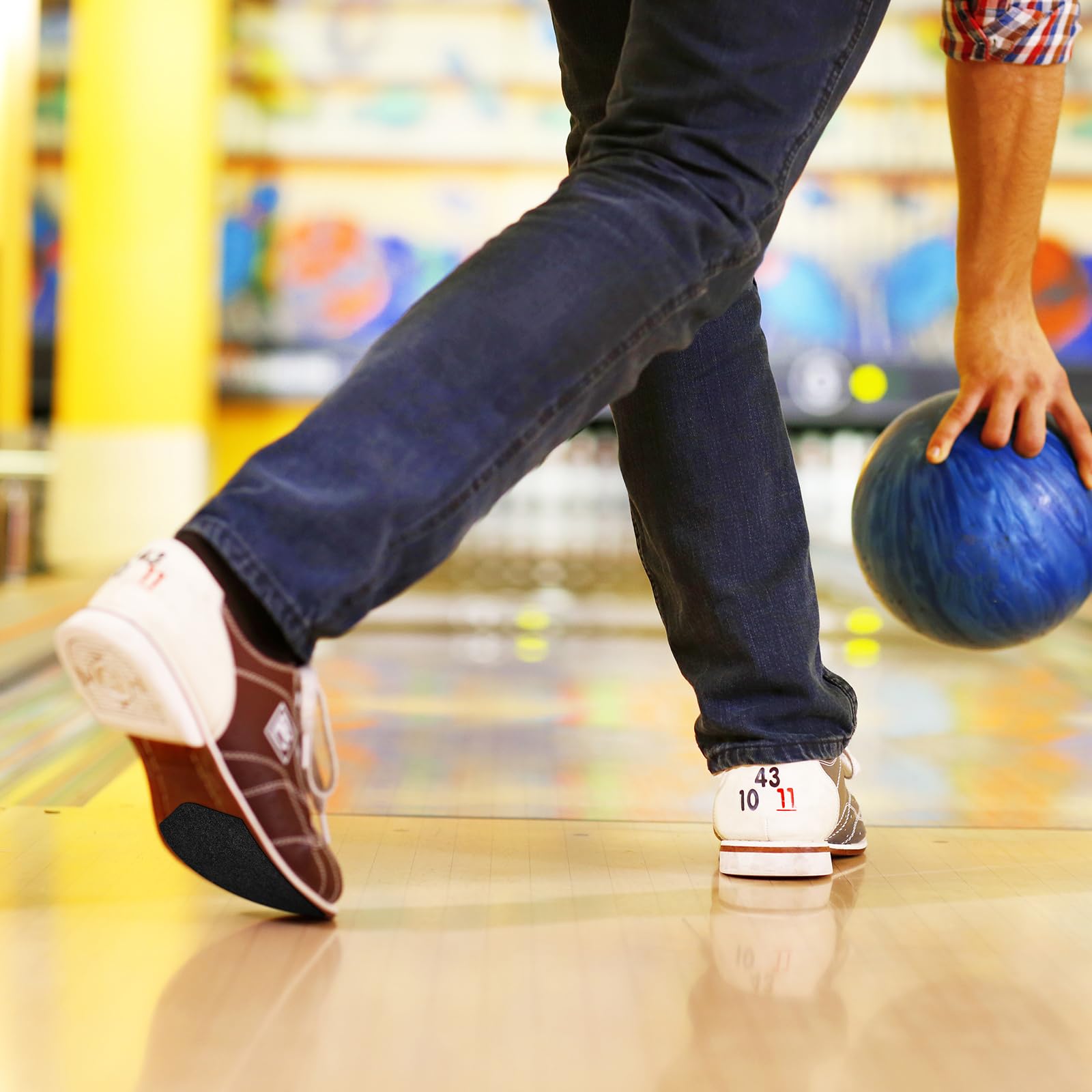 Windkream 3 Pairs Replacement Bowling Shoe Slide Sole Bowling Accessories Felt Shoe Slide, Red Black White - Image 4