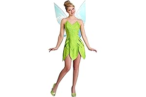 Women's Fairytale Tinker Bell Costume Adult Fairy Dress with Wings