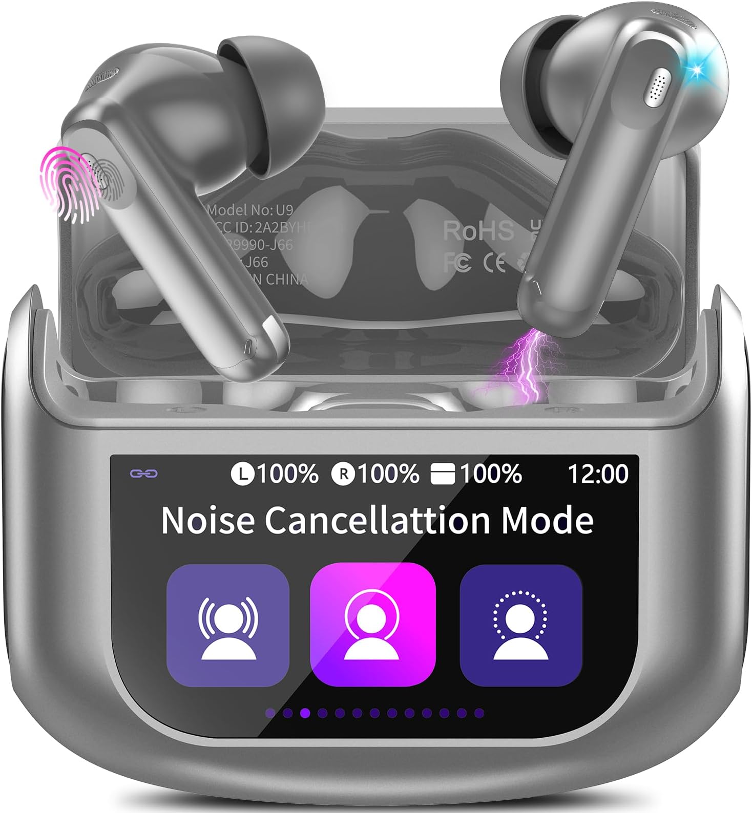 Thunelec48hrs Play Back Wireless Earbuds Bluetooth Headphones Sport Earphones