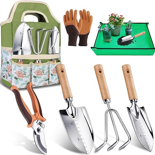 Kynup Gardening Tools, Garden Tools Set with Garden Trowel, Hand