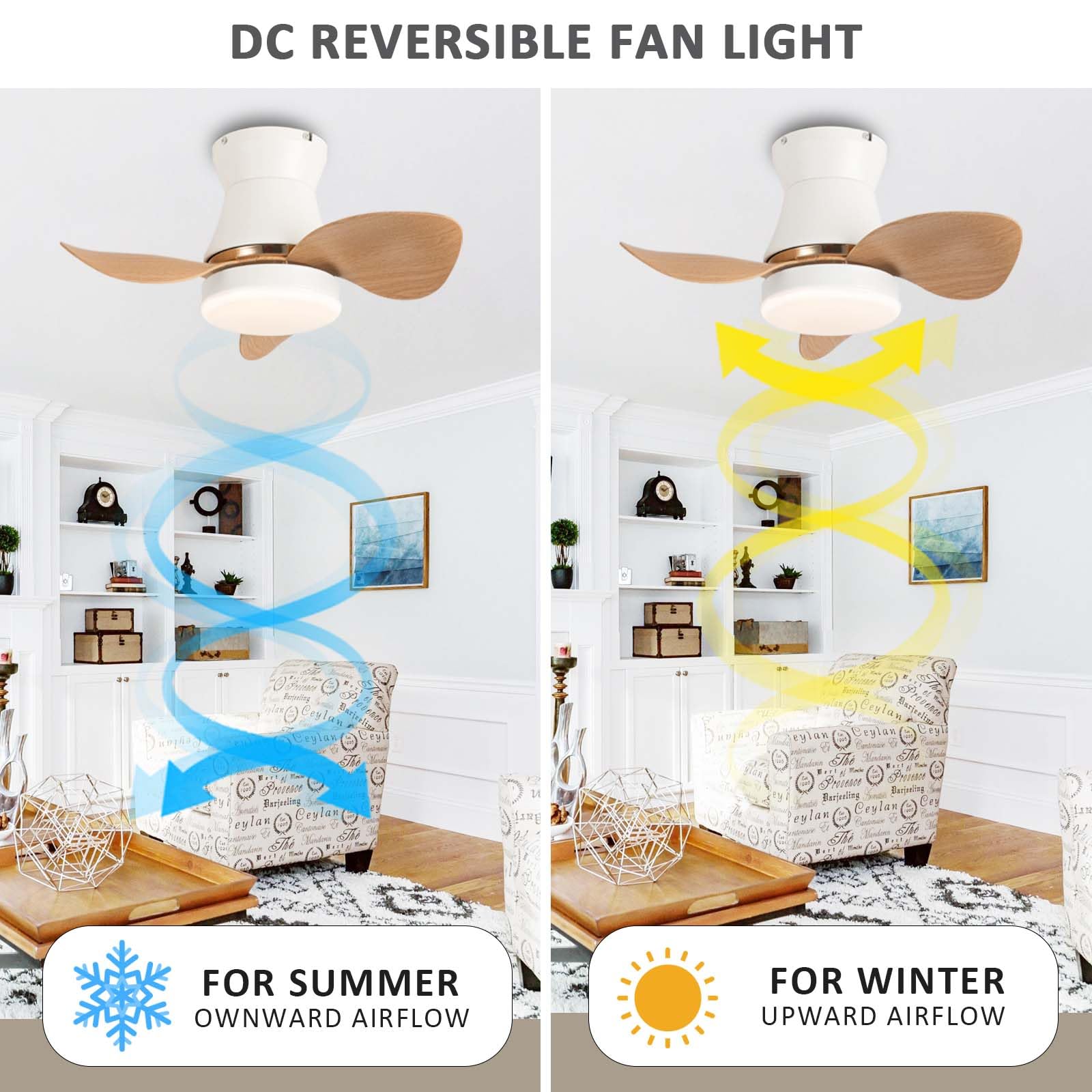 Modern Ceiling Fan With Lights,Low Profile Flower Ceiling Fan With
