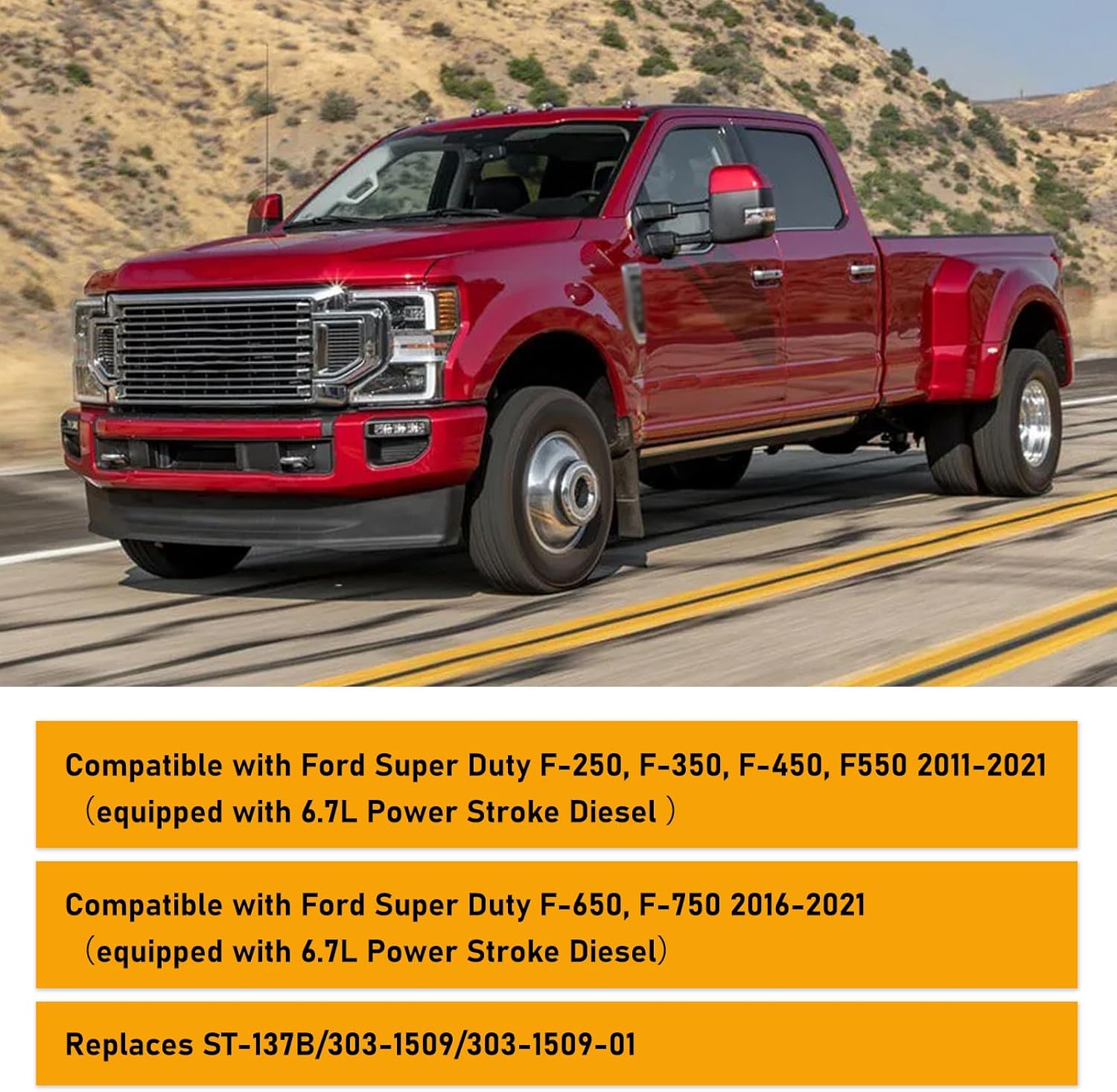 6.7L Front Crankshaft Seal Installer Tool Compatible With Ford Super Duty F250/350/450/550 2011-2021 and F650/750 2016-2021 With 6.7L Power Stroke Diesel Replace For 303-1509 Alt ST-137B