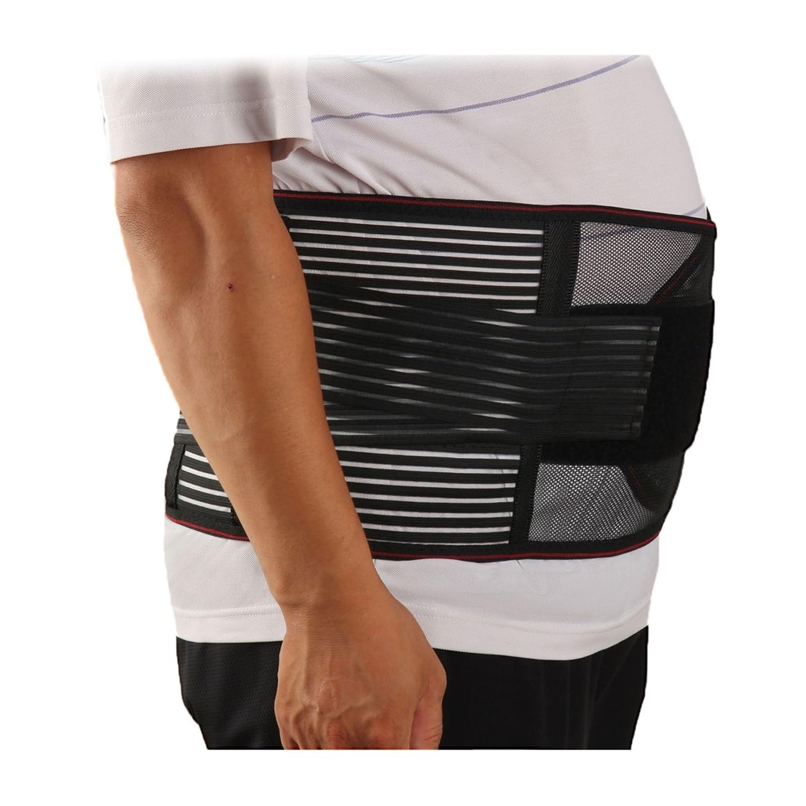 LRSSMB Plus Size Back Brace Lumbar Support Belt Decompression Spine Waist Support Belt Lumbar Pain Relief Double Support Corrector(5XL)