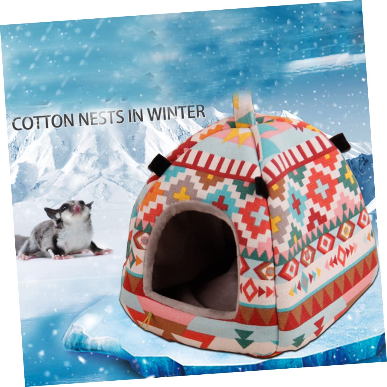 DOITOOL 3stücke Hamsterbett Aus Winter-warmes Aufhängbares Nest Für Kleintiere Für Hamster Meerschweinchen Igel Und Andere Nager Großes Farbenfrohes Design Für Käfige Und Reisen