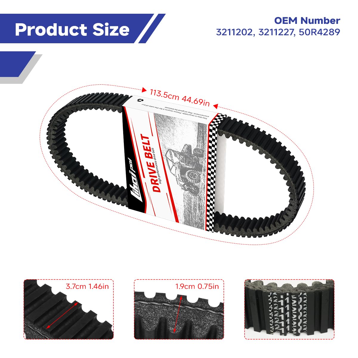3211202 UTV Drive Belt Heavy Duty CVT Belt for Polaris RZR Pro XP/Pro xp 4, Pro S/Pro S 4, Turbo R/Turbo R 4, Turbo S/Turbo S 4, Xp Turbo/Xp 4 Turbo (2017+)