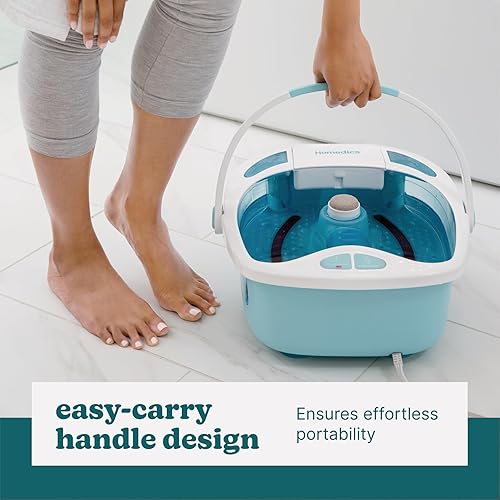 Miniatura 3 de HoMedics Shower Bliss Foot Spa, chorros de agua para masaje de ducha, centro de pedicura con 3 accesorios, control táctil de los dedos, FB-625H