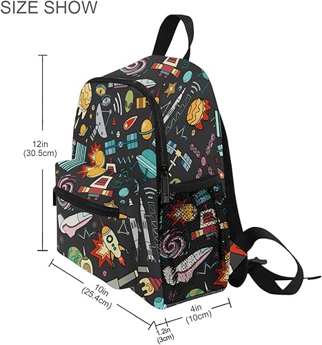 Miniatura 4 de Mochila OREZI Space Exploration Astronaut para niño, mochila escolar para niño, bolsa de preescolar, mochila de viaje para chico y chica (con