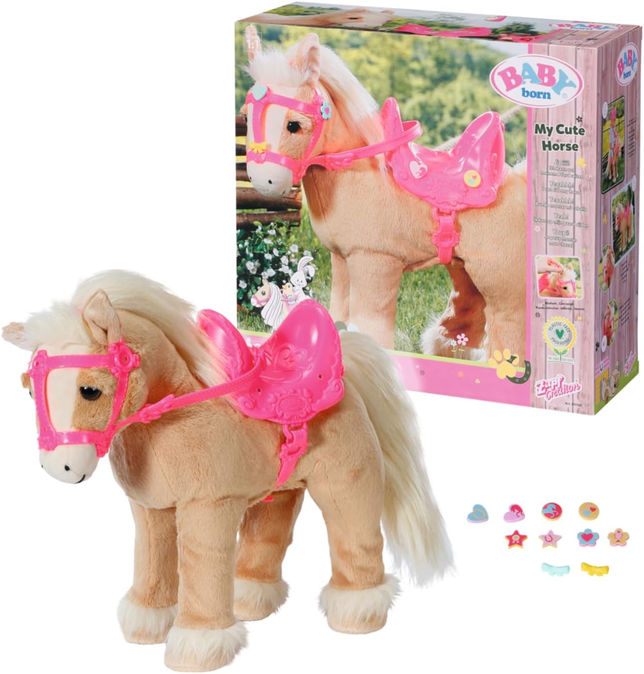 Baby Born 831168 Animals Cute Horse, One Size, Beige