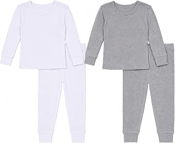 Sweet & Sassy Toddler Baby Girls 4 Piece Thermal Top & Bottoms Set 12M-4T