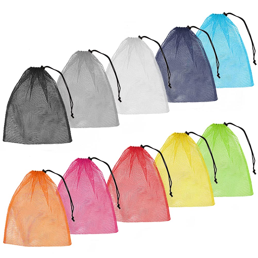 LYCN 40 Borse Con Coulisse In Nylon – 20 Colori, 42x34 Cm, Impermeabili E Riutilizzabili Per Sport, Spiaggia, Viaggi