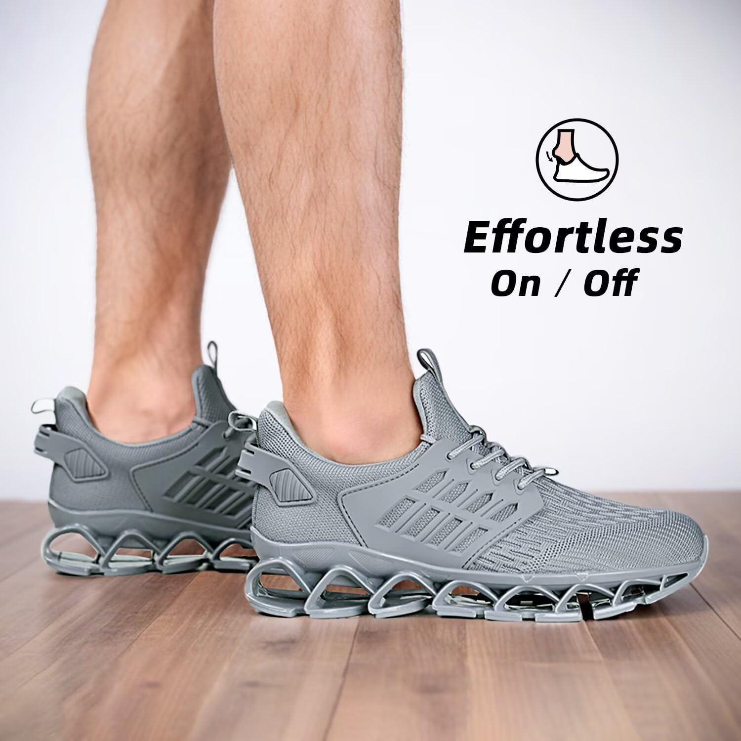 Mens Slip on Walking Running Shoes Blade Tennis Casual Fashion Sneakers Comfort Non Slip Work Sport Athletic Trainer - Image 7